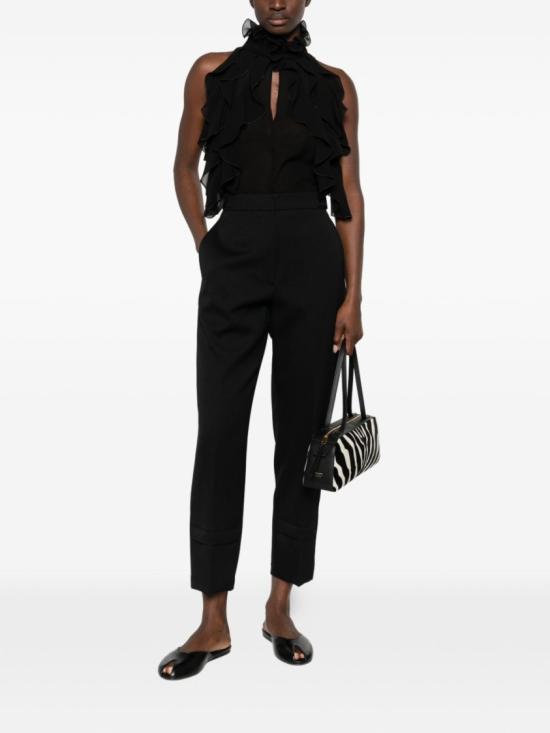 25FW 랑방 스트레이트 팬츠 RW TR0036 4885 H25 10 Black - LANVIN