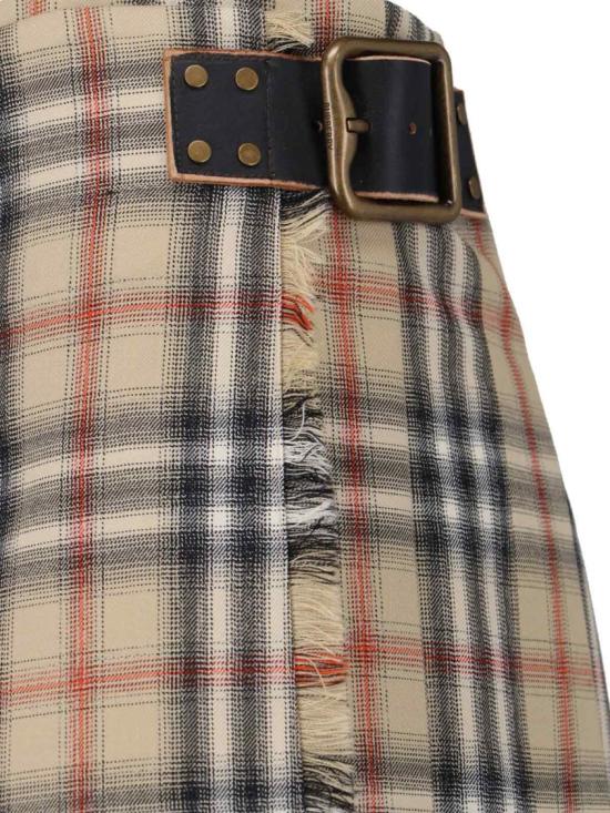 26SS 버버리 체크 울 미니 킬트 8118152B9368 Neutrals - BURBERRY