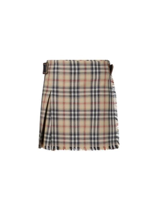 26SS 버버리 체크 울 미니 킬트 8118152B9368 Neutrals