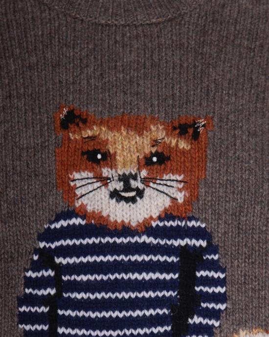 25FW 메종키츠네 스웨터 6752752 Grey - MAISON KITSUNE