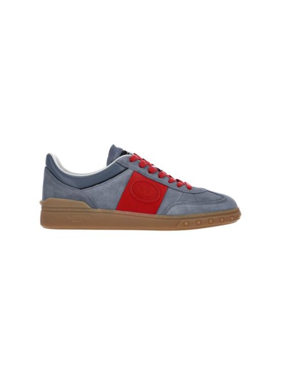 26SS 발렌티노 가라바니 크러스트 레더 나일론 업빌리지 로우 탑 스니커즈 8Y2S0H77LALRJD Blue