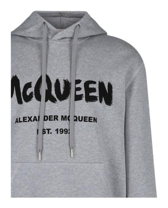  알렉산더 맥퀸 후드 티셔츠 688715 QTZ81 0902 00078 L Grey - ALEXANDER MCQUEEN