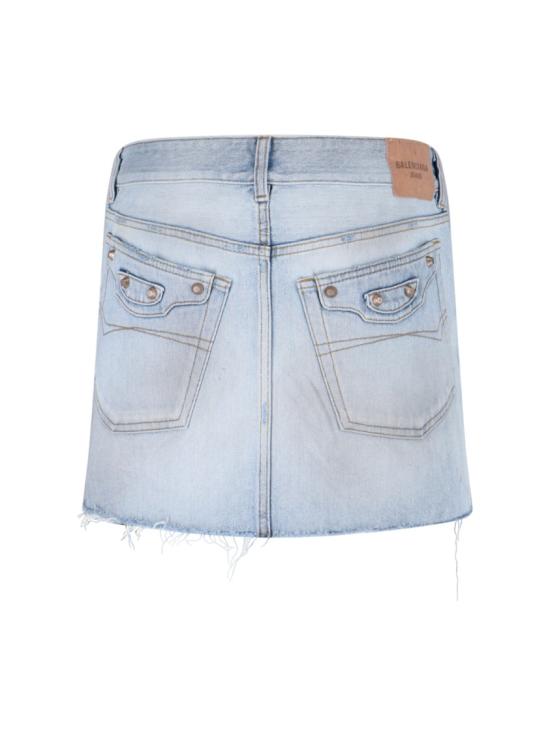 25FW 발렌시아가 데님 스커트 852324 TTW744200 Blue - BALENCIAGA