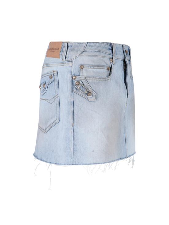 25FW 발렌시아가 데님 스커트 852324 TTW744200 Blue - BALENCIAGA