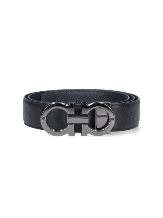 26SS 살바토레 페라가모 가죽 벨트 687611015 Black