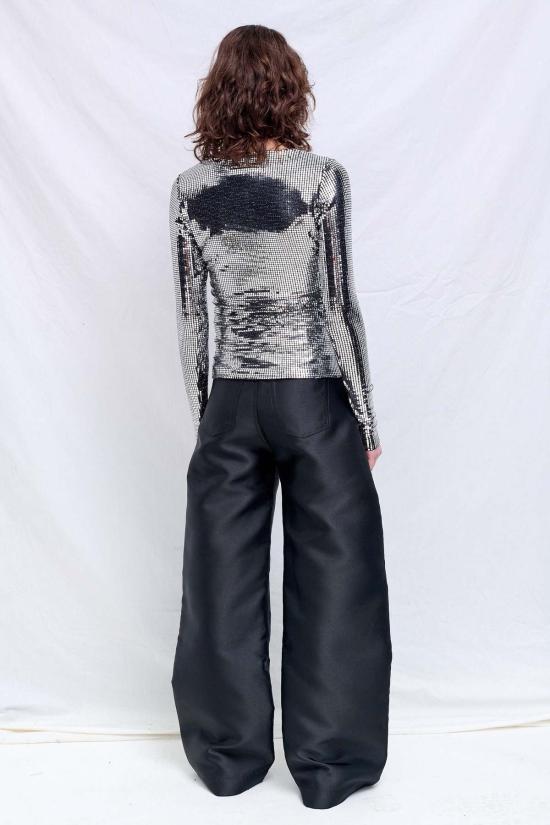  MM6 메종마르지엘라 긴팔 티셔츠 Mm6 메종 마르지엘라 실버 긴팔 상의 - MM6 MAISON MARGIELA