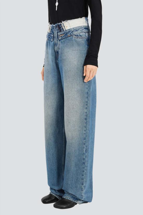  MM6 메종마르지엘라 데님 팬츠 Mm6 메종 마르지엘라 라이트 블루 5포켓 진 - MM6 MAISON MARGIELA