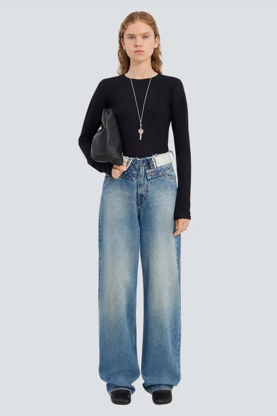  MM6 메종마르지엘라 데님 팬츠 Mm6 메종 마르지엘라 라이트 블루 5포켓 진 - MM6 MAISON MARGIELA