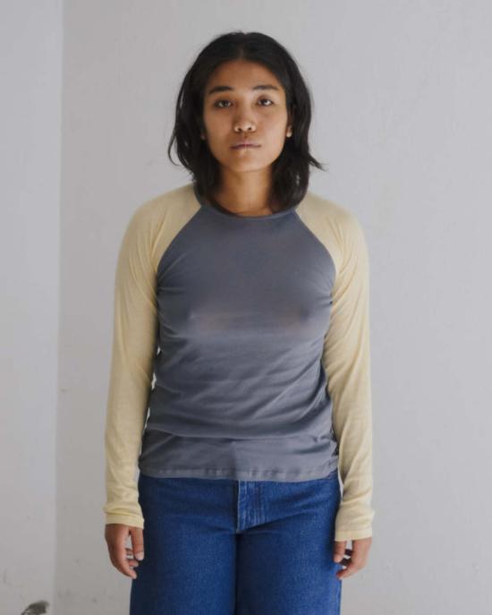  베이스레인지 긴팔 티셔츠 진 - BASERANGE