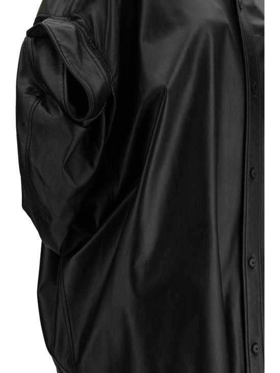 26SS 발렌시아가 턱드 슬리브 셔츠 861044TLS06 1000 BLACK - BALENCIAGA