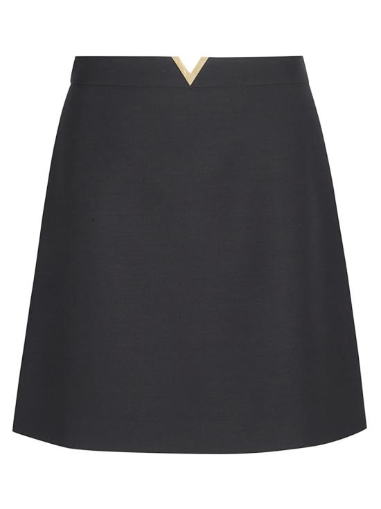 26SS 발렌티노 가라바니 미디 스커트 8B3RAEH21CF 0NO Black