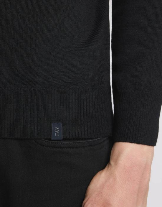 25FW 페이 터틀넥 NMMC1512440CQTB999 Black - FAY