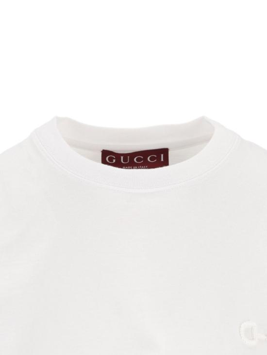 26SS 구찌 자수 코튼 저지 티셔츠 837959XJHMR9051 White - GUCCI