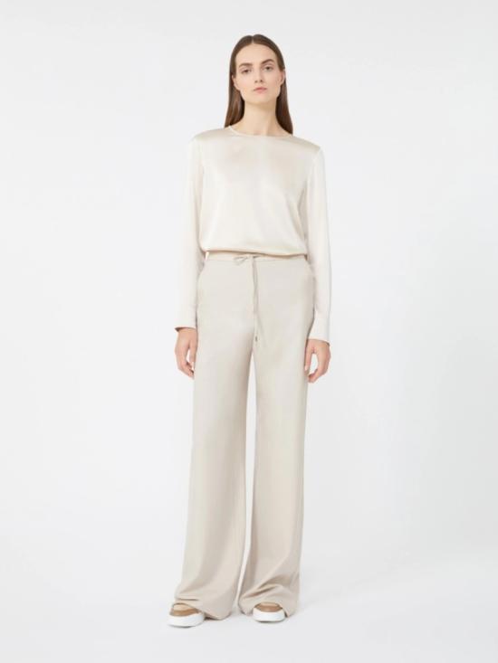25FW 막스마라 스트레이트 팬츠 2526136072650018 White - MAX MARA