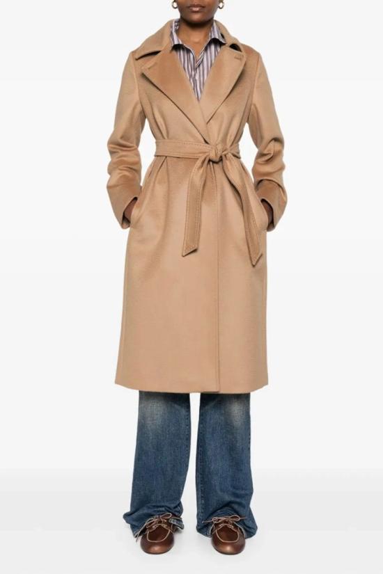 25FW 막스마라 버진 울 드랩 코트 2526016172600006 Brown - MAX MARA