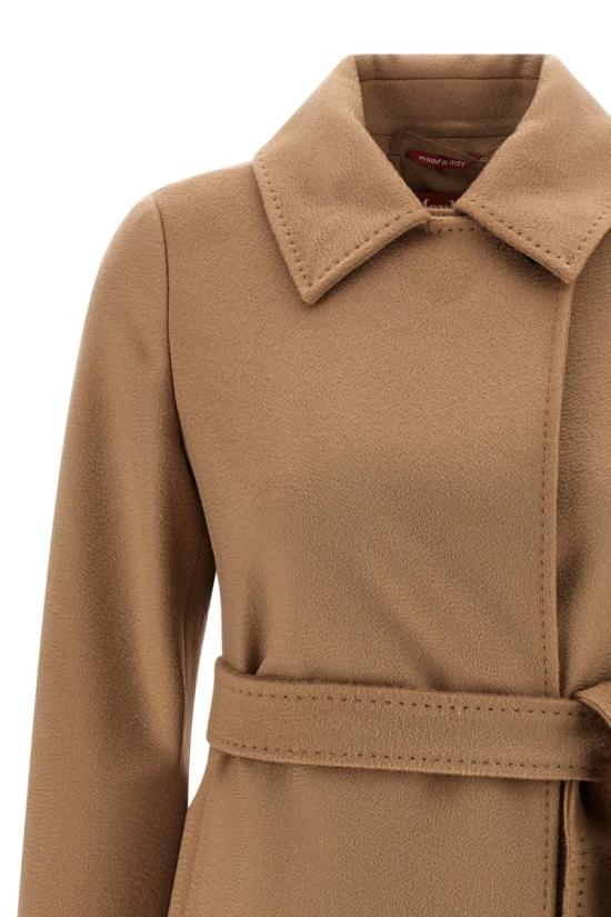 25FW 막스마라 버진 울 드랩 코트 2526016172600006 Brown - MAX MARA