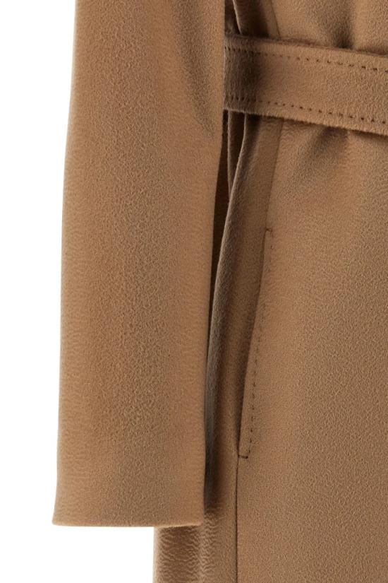 25FW 막스마라 버진 울 드랩 코트 2526016172600006 Brown - MAX MARA