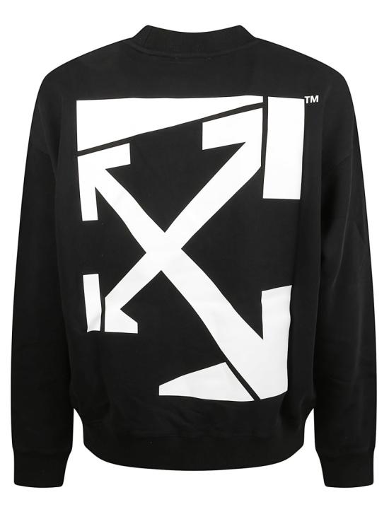 25FW 오프화이트 런 애로우 스케이트 크루넥 스웨트셔츠 OMBA054F25FLE0051001 Black - OFF WHITE