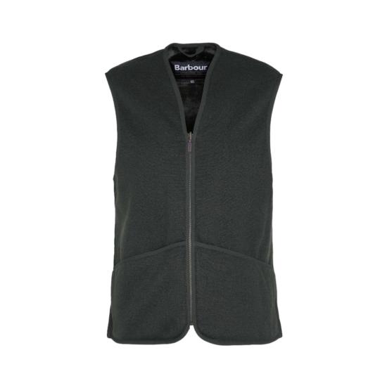 25FW 바버 웜 파일 웨이스트코트 집 인 라이너 MLI0004SG71 Black