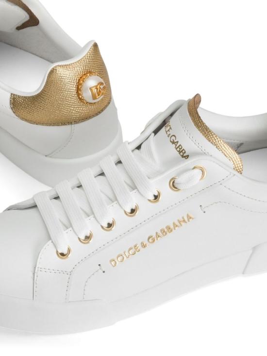 26SS 돌체앤가바나 카프스킨 나파 포르토피노 스니커즈 CK2329AN2988B996 White - DOLCE & GABBANA