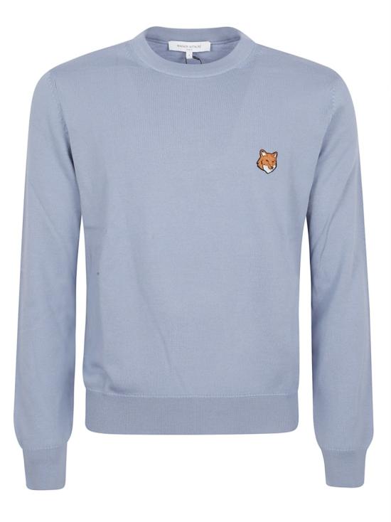 25FW 메종키츠네 폭스 헤드 메리노 레귤러 스웨터 PM00801KT1181M 0331 Blue