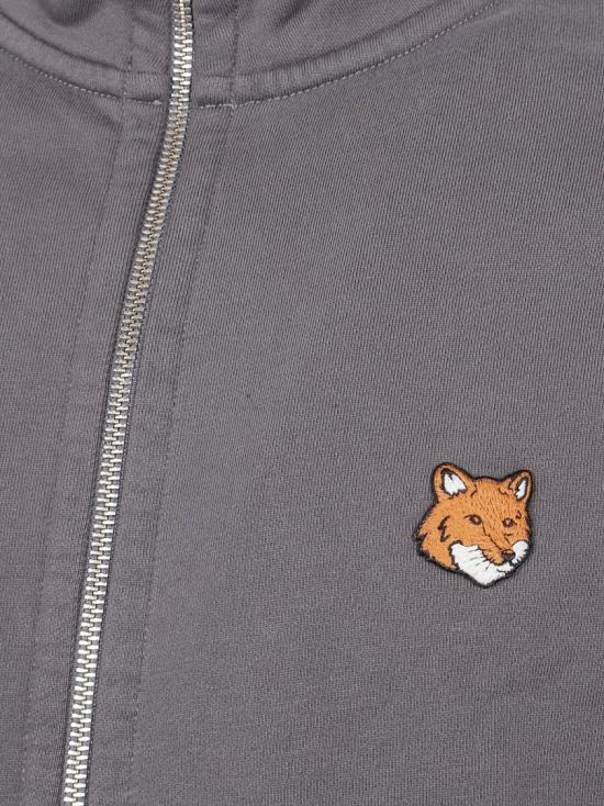 25FW 메종키츠네 폭스 헤드 지퍼 레귤러 스웨트셔츠 PM02134KM0340M P180 Grey - MAISON KITSUNE