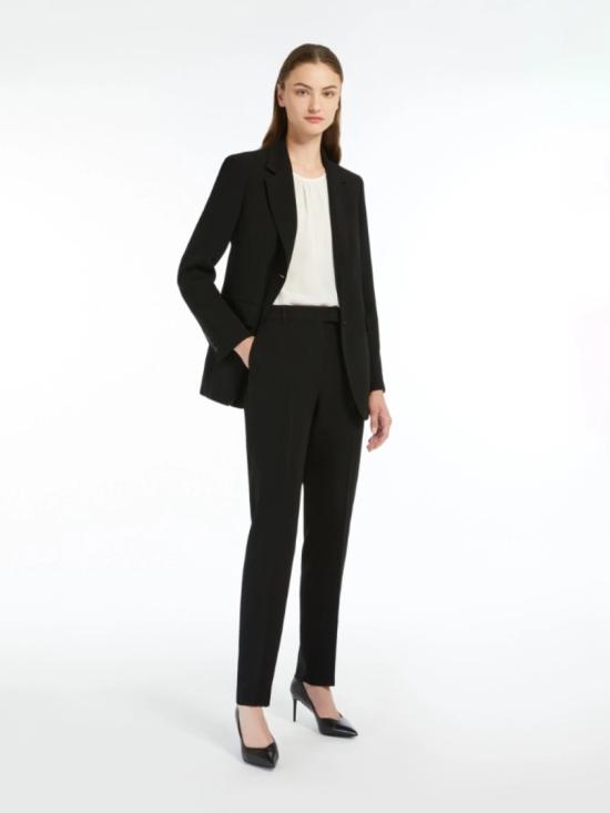 25FW 막스마라 스트레이트 팬츠 2526136121650001 Black - MAX MARA