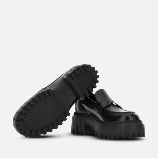 25FW 호간 플랫 슈즈 HXW7000FV50UDWB999 Black - HOGAN