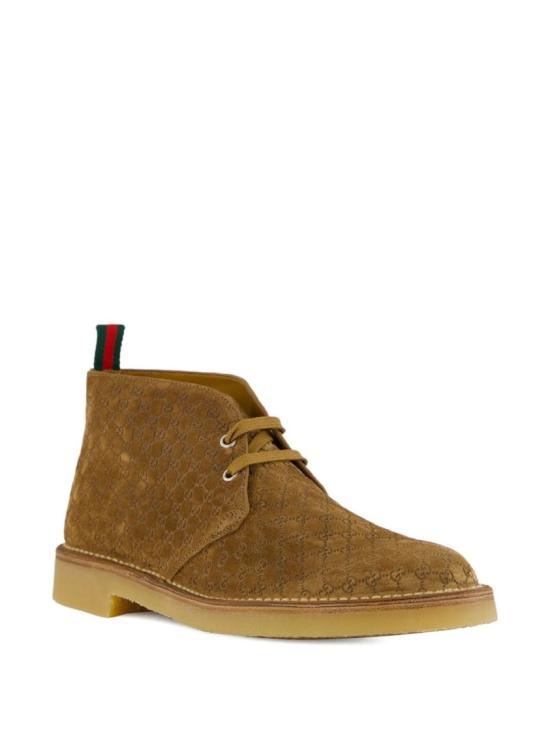 25FW 구찌 웹 앵클 부츠 831283AAEYC2842 Brown - GUCCI