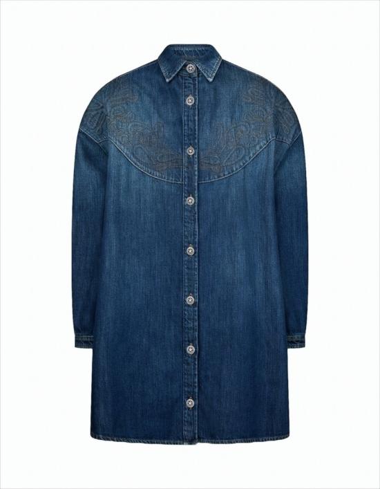 25FW 돈답 데님 원피스 DA479DF0292DIZ9WDD800 Blue