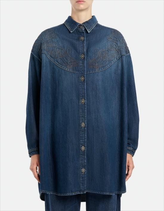 25FW 돈답 데님 원피스 DA479DF0292DIZ9WDD800 Blue - DONDUP