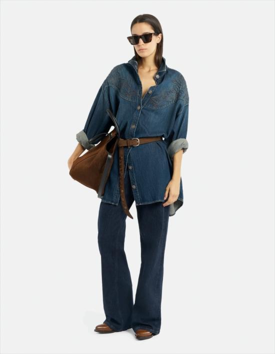 25FW 돈답 데님 원피스 DA479DF0292DIZ9WDD800 Blue - DONDUP