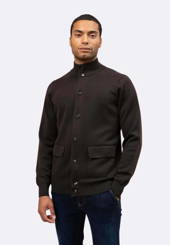 25FW 필리포 드 로렌티스 집업 니트 BB1MLTWM14M280 Black - FILIPPO DE LAURENTIIS