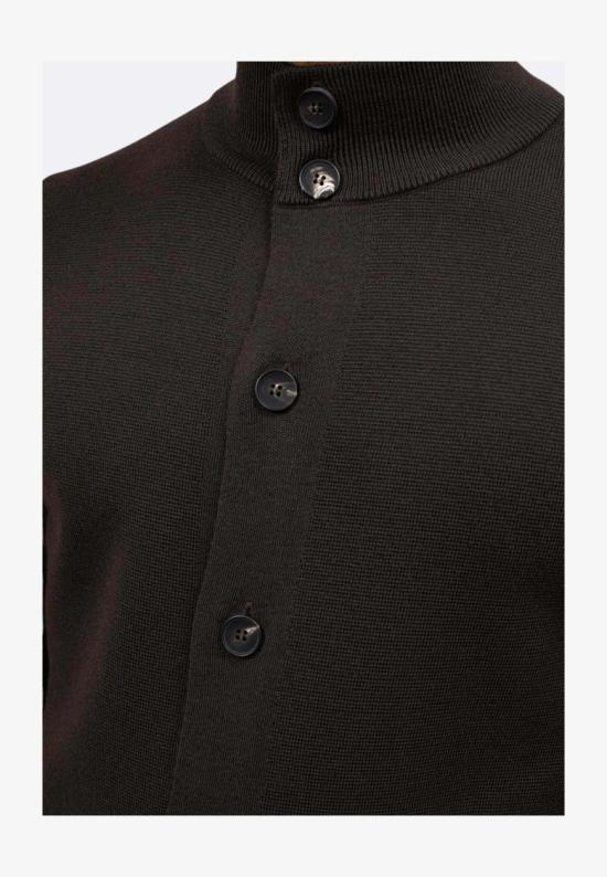 25FW 필리포 드 로렌티스 집업 니트 BB1MLTWM14M280 Black - FILIPPO DE LAURENTIIS