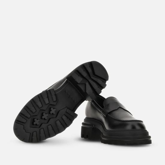 25FW 호간 플랫 슈즈 HXW6740FM5IKXTB999 Black - HOGAN