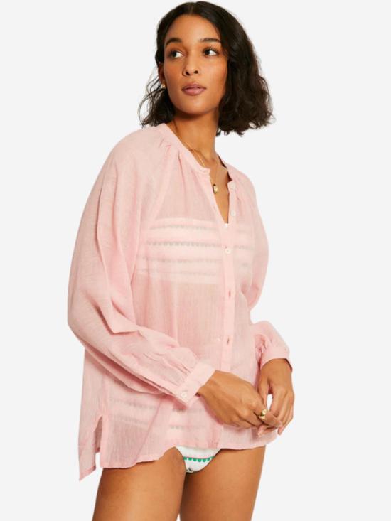  렘렘 블라우스 미타 버튼업  네파스 로즈 - LEMLEM