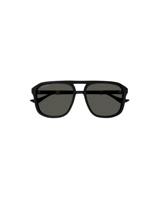  구찌 안경 오버사이즈 에비에이터 선글라스 블랙 - GUCCI