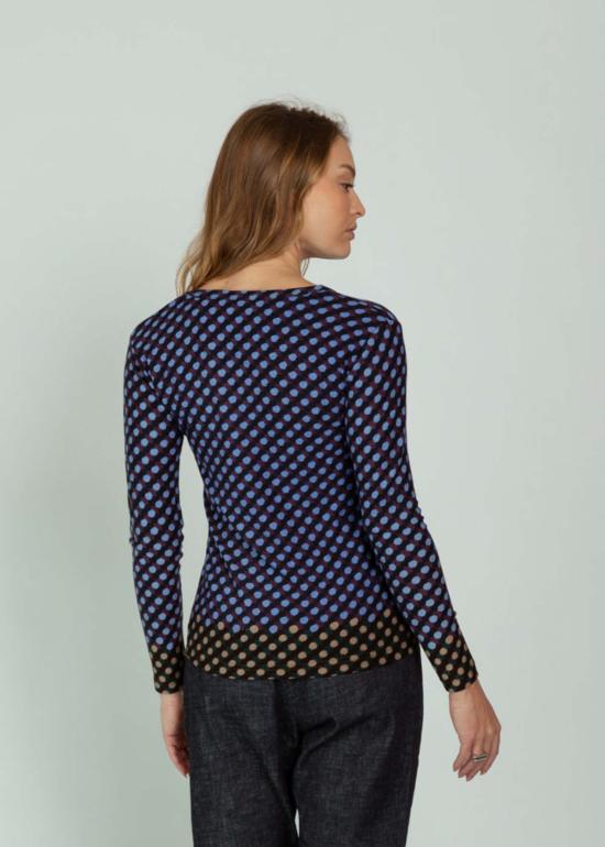  이피스 긴팔 티셔츠 에피스 그래픽 울 탑 프룬 - EPICE