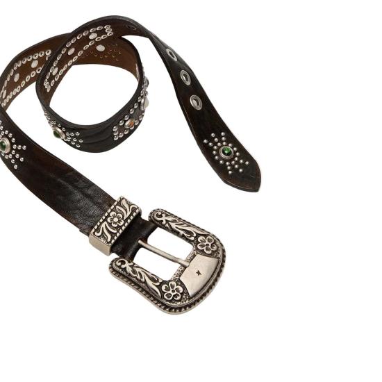  골든구스 가죽 벨트 골든 구스 레이스  탄 - GOLDEN GOOSE