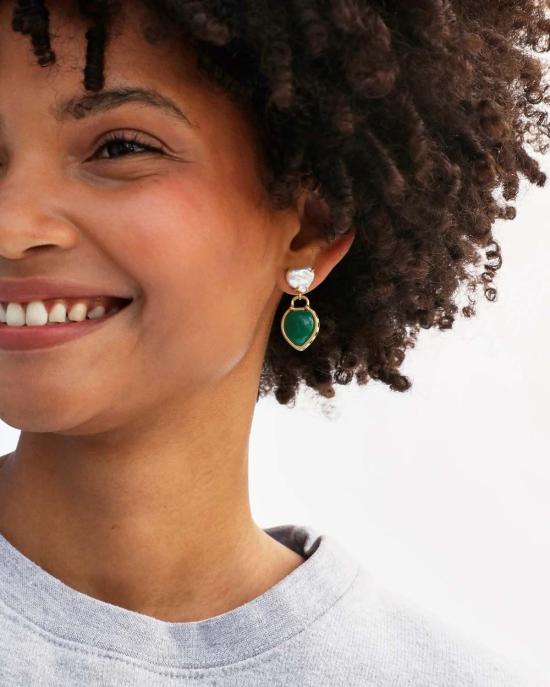  클레어 브이 이어링 클레어 V. 르 하트브레이커 귀걸이 빈티지 골드