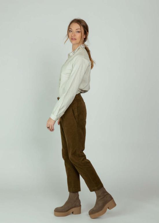  에이치플러스 하노 베셀 스트레이트 팬츠 H+ 한노 웨셀 프로스페라 벨벳  타바코