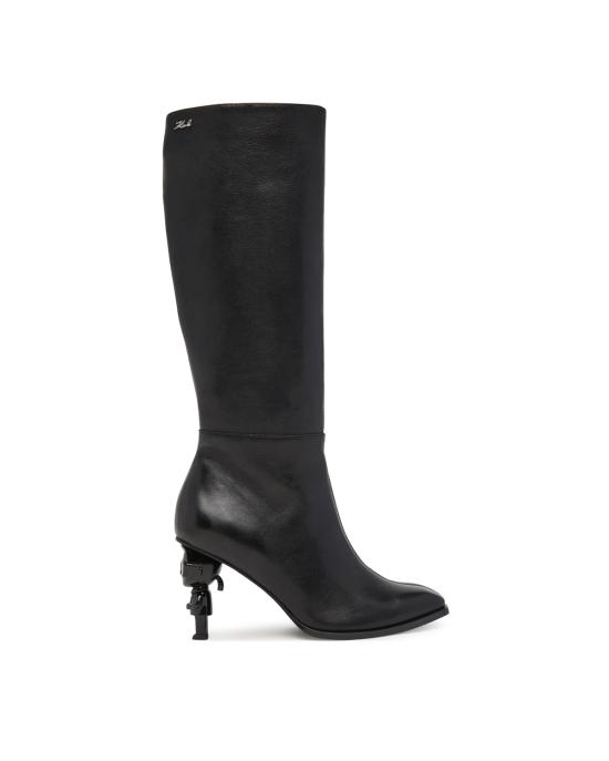 26SS 칼라거펠트 부츠 KL39175 000 black leather NERO