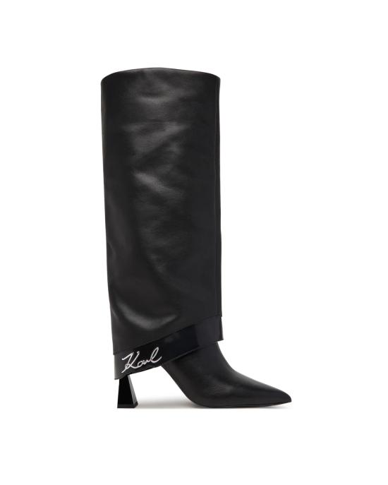 26SS 칼라거펠트 부츠 KL32081 000 black leather NERO