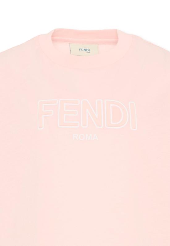 26SS [키즈] 펜디 티셔츠 JUI202 7AJ F1UL9 PINK - FENDI