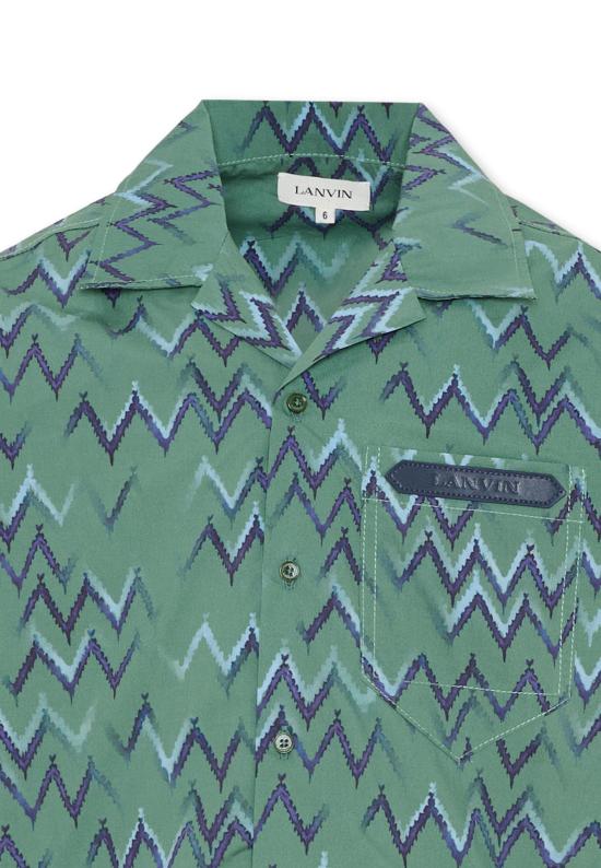 26SS [키즈] 랑방 셔츠 N30392 U58 GREEN - LANVIN