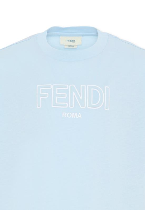 26SS [키즈] 펜디 티셔츠 JUI201 7AJ F0EX7 LIGHT BLUE - FENDI