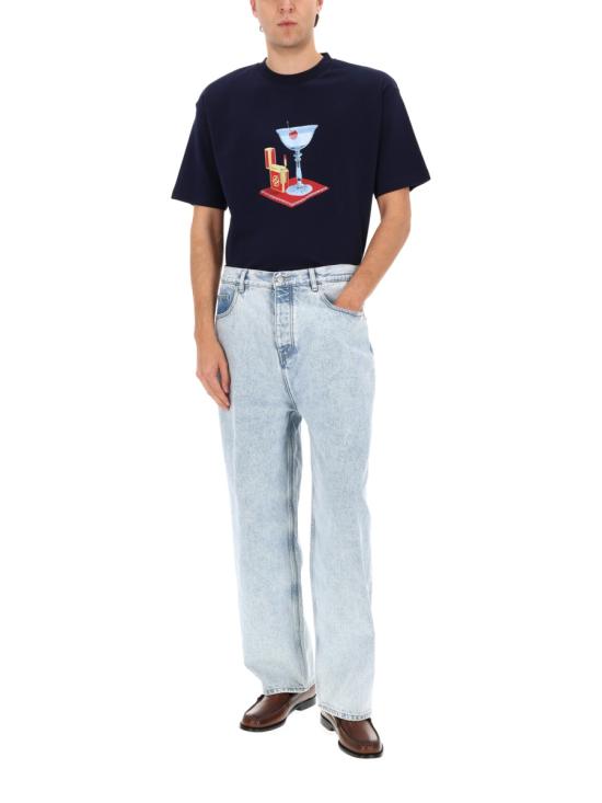 26SS 드롤드무슈 반팔 티셔츠 TS291 CO002NAVY BLUE - DROLE DE MONSIEUR