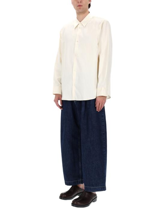 26SS 스튜디오 니콜슨 긴팔 셔츠 VIEWSNM 1126 AMBERSTRIPE IVORY - STUDIO NICHOLSON