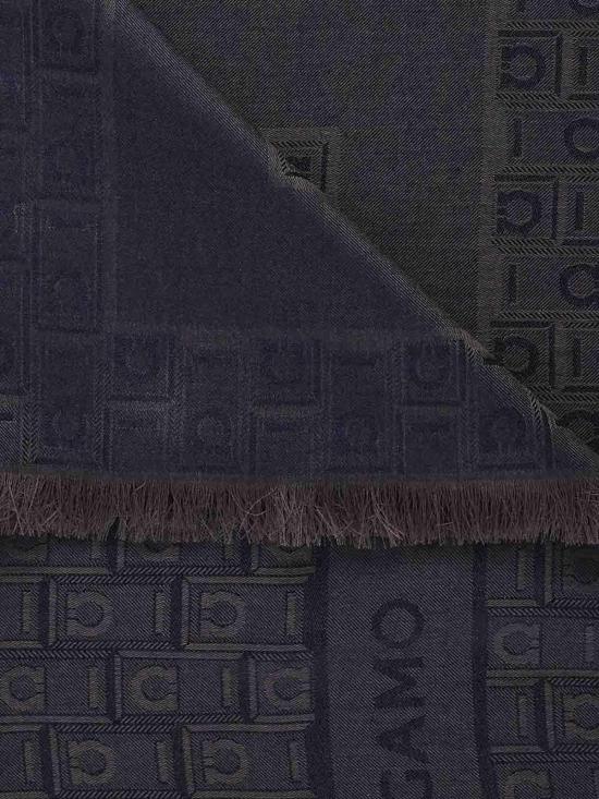 26SS 살바토레 페라가모 머플러/스카프 520E14 Blue - SALVATORE FERRAGAMO