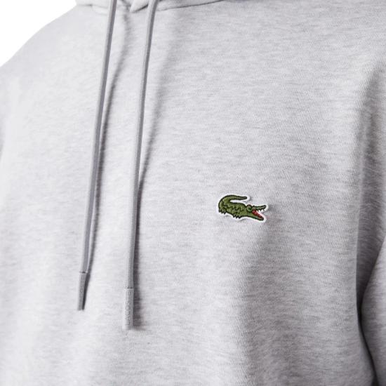  라코스테 오가닉 코튼 후드 티셔츠 SH9623 White - LACOSTE